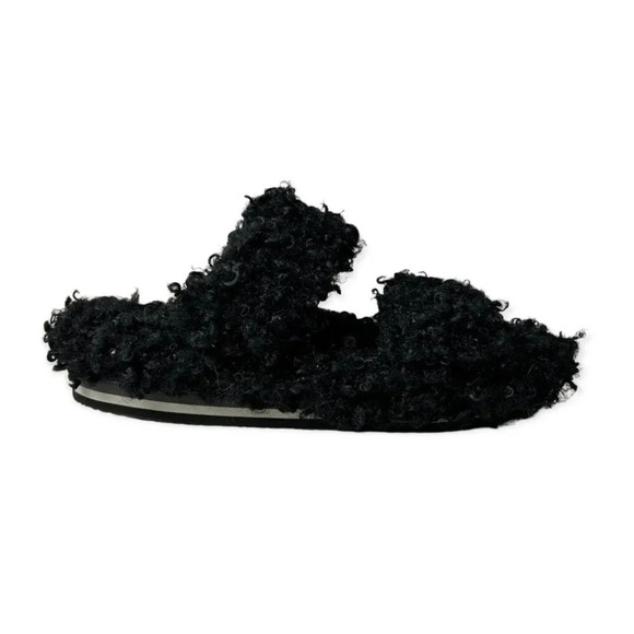 UBFEN  Black Boucle Orthotic Slippers 7 - Picture 2 of 6